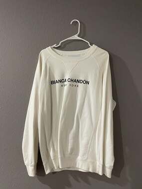 Bianca Chandon New York Logo Raglan Crewneck Sweatshirt